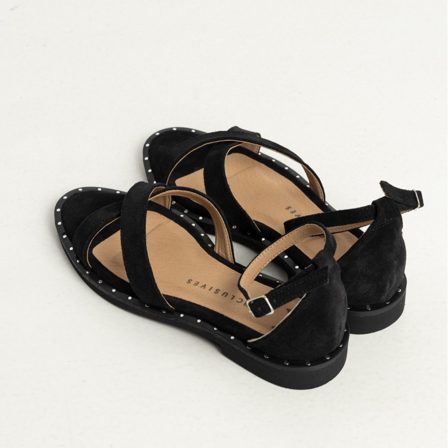 .Sandale - Sunday - Velur Black